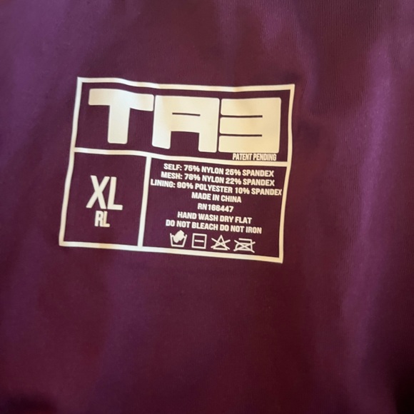 TA3 Swim Long Aubergine Burgundy Surfy One Piece Swimsuit, Extra Large NWT - Picture 4 of 13